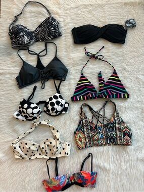 Bundle of 8 Women’s Swim Bikini Tops S